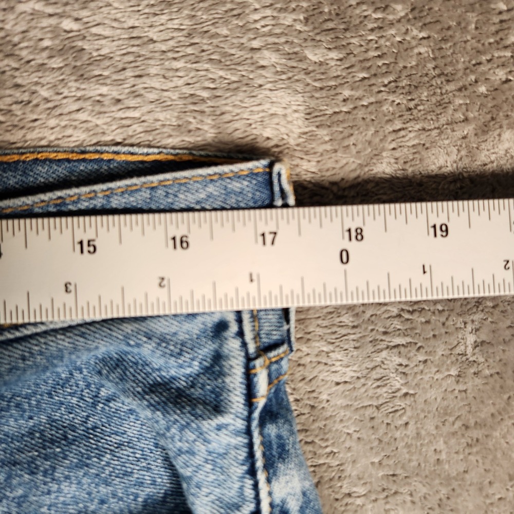 Levi's 505 Jeans Mens‎ 34X30 Blue Light Wash Button Fly Straight Leg STAIN - Picture 3 of 13